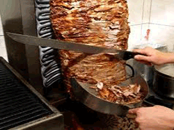 photo of slicing meat